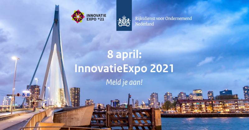 Op 8 april 2021 is het zover: dan komt hét innovatienetwerk van Nederland virtueel samen op de InnovatieExpo 2021. Meer info en aanmelden: innovatieexpo2021.nl