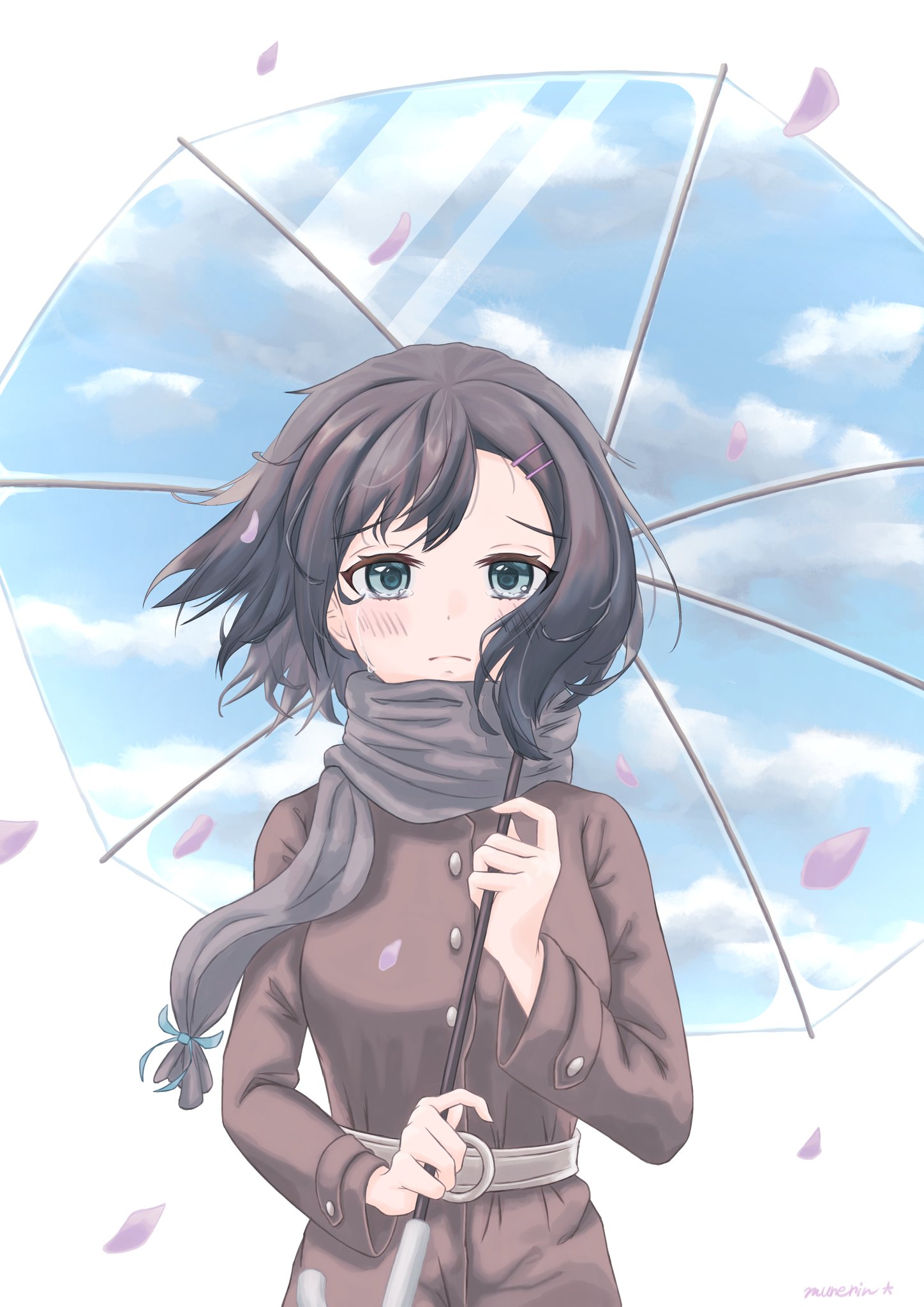 鈴宗りん 淡恋 イラスト 女の子 青空 イラスト好きさんとつながりたい T Co Fei3wufftc Twitter