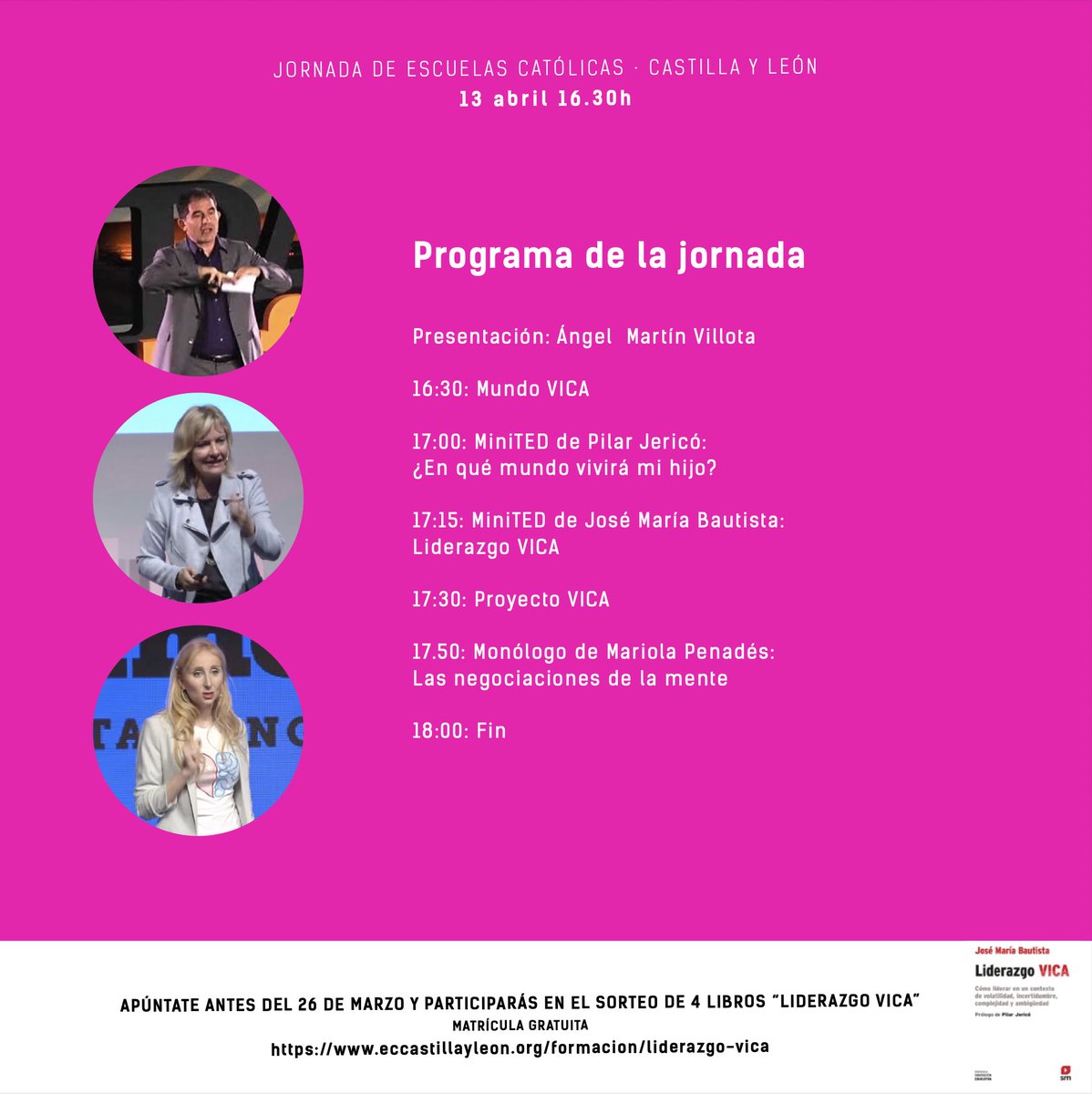 jmbautista2's tweet image. Os invitamos a las Jornadas de Escuelas Católicas de Castilla y León y LearningFlow, con @PilarJerico @jmbautista2 @mar_i_ola Presentamos el “Proyecto VICA” y el nuevo libro “Liderazgo VICA”. Matrícula gratuita y abierta: eccastillayleon.org/formacion/lide…