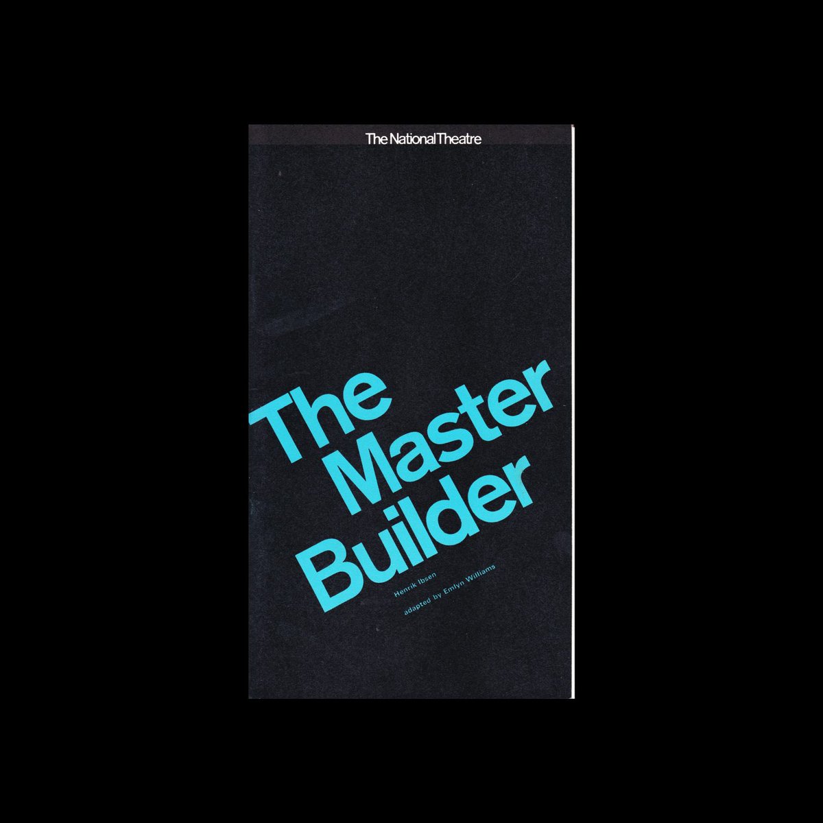 DesignReviewed's tweet photo. The Master Builder, The National Theatre, London, 1964
Format: Programme
Designer/s: Ken Briggs
Year: 1964
Client: The National Theatre, London
Size: 130mm x 230mm

#kenbriggs #nationaltheatre #typeonly https://t.co/6DGA0CLRdh