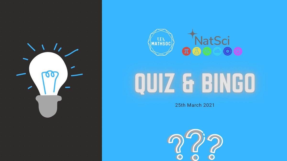 Our quiz with NatSci Soc is TOMORROW! Get together in your teams of up to 5 and get FREE tickets from uea.su/events/8135/14…! 😆