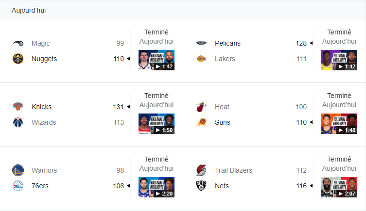 LetsTalk_BBall's tweet photo. 🔴 Les résultats de la nuit en @NBA 🔴

#CQFR : 6 games et quelques belles perf' !

◾ @KingJames absent, un ex-@Lakers, @B_Ingram13 en colle 36 dans une win facile
◾ @Zionwilliamson : le ➕ young joueur à faire 20 pts sur 20 games
◾ @J30_RANDLE, c'est 37 pts face @WashWizards https://t.co/xCJvZH95Ho