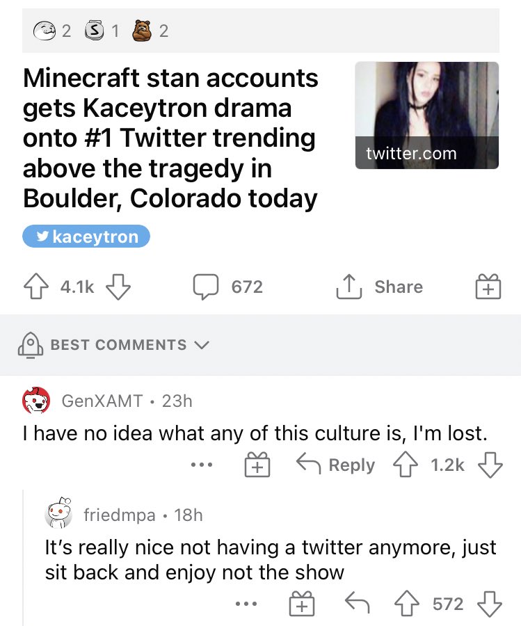 Kaceytron Out Of Context Mcyttwt We Ended Kaceytron S Career Meanwhile They Re Getting Ate Up On Reddit