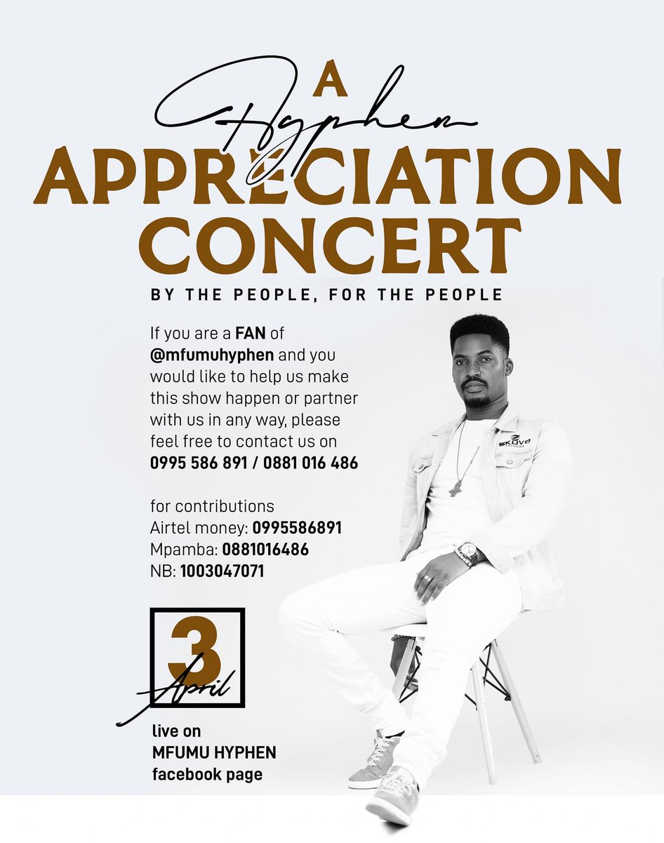ZhiyuanBNB's tweet photo. As a big fan of @MfumuHyphen, I want to see this show happen. To me, Hyphen is the greatest Malawian rapper of all time and I know so many people feel the same way. So tonight, from 8-8:30pm, we are raising K500,000 towards this concert. 

K500,000 in 30 minutes. https://t.co/mLITt9AQ5r