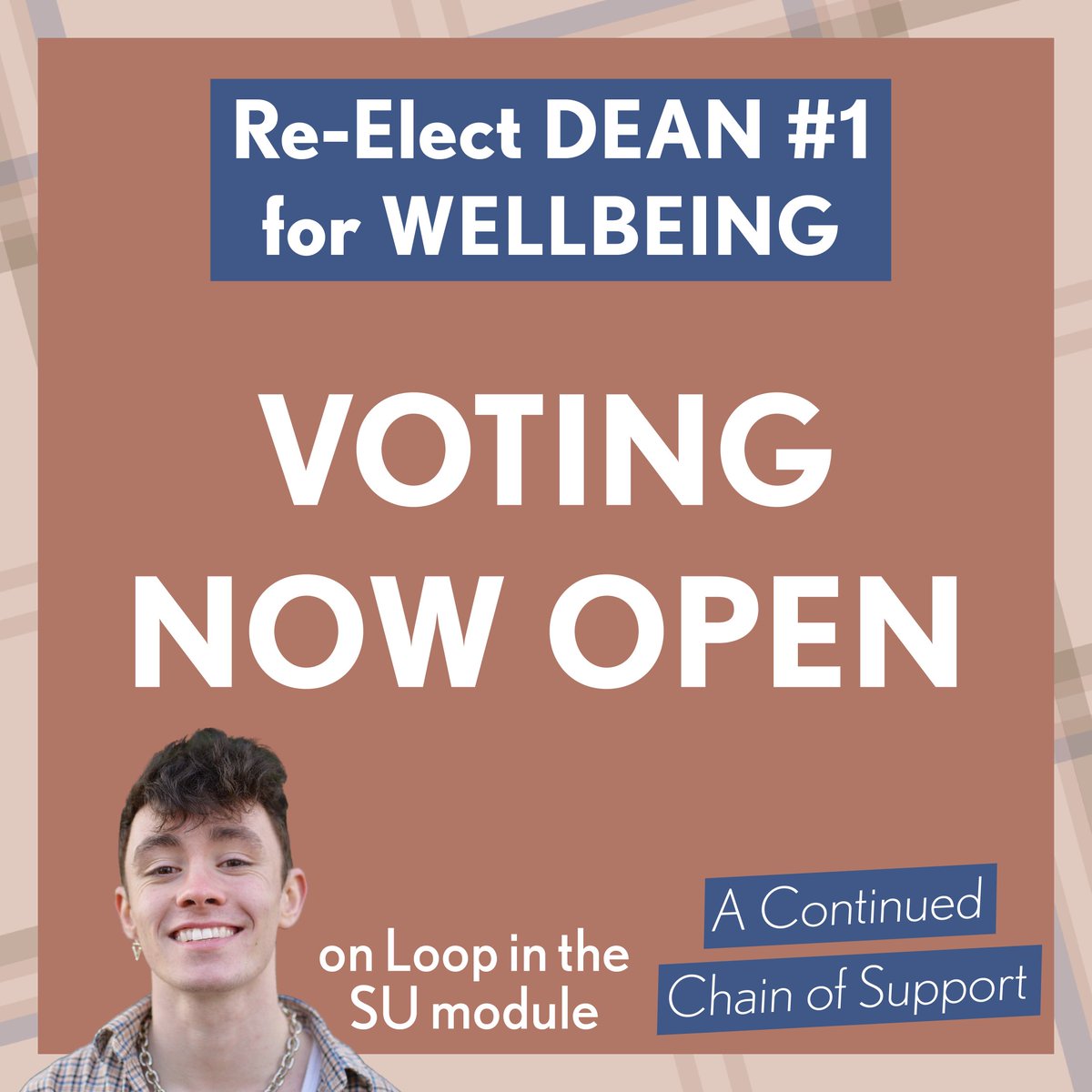 dean4wellbeing's tweet photo. 🚨 VOTING NOW OPEN 🚨

Vote for a continued chain of support! ⬇️

https://t.co/Z9u2G52u6Q https://t.co/NDZNP8XZfz