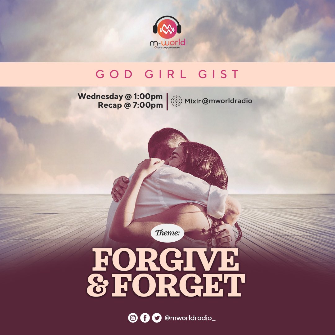 TheMMPraise's tweet photo. When we think of how much we have been forgiven, we can forgive others too. But do we actually forget? Is it even possible to forget?
Join God-Girl Gist https://t.co/NxwrFPXxub at 1pm and 7pm today as we explore this sensitive issue.
#mworldradio #MMPraiseat10 https://t.co/eN0sAplYxR