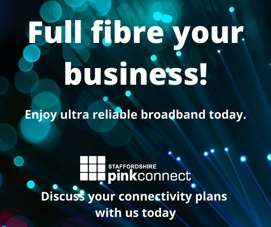 pink_connect's tweet photo. Ensure you are running your business on ultra reliable, super fast broadband today! Discuss your connectivity plans with our experts today 01785 553663 #broadband #ultrareliable #superfast #connectivity #sme #business #fftp #staffordshire #stafford #stoke https://t.co/INQ1z4peze
