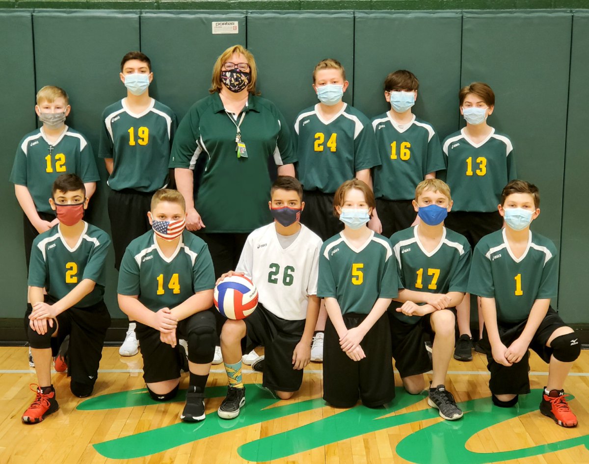 The 6th/7th Grade Boys Volleyball Team just finished an amazing season of growth. This awesome group <a href="/MiddleHadley/">HMS33c</a>  played with a lot of heart! #33cPride #mustangpride