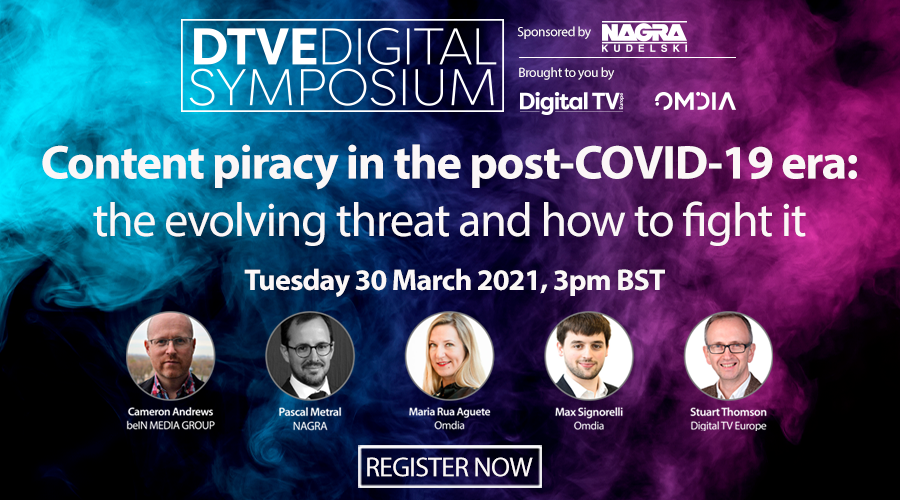 OmdiaHQ's tweet photo. @MediaTechMax and @maria_aguete, together with @NAGRAKUDELSKI and @beINMEDIAGROUP, are part of the expert panel speaking on combating content piracy post-COVID at @digitaltveurope's next Digital Symposium, 30 Mar, 3pm BST. 

Register here to not miss out! https://t.co/QofiDlP9da https://t.co/6N7bdYz5xz