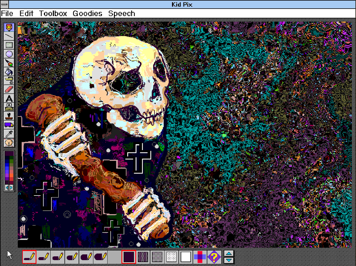 been trying to recreate famous works involving the dead recentlyDeath from Klimt's Death and Lifeand Van Gough's Skull of a Skeleton with Burning Cigarette