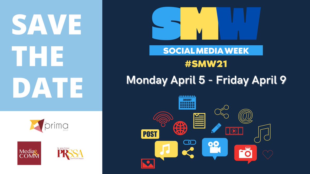 theprimagroup's tweet photo. Save the date! Stay tuned for more information on Social Media Week! #SMW21 https://t.co/C6fTEBI53f