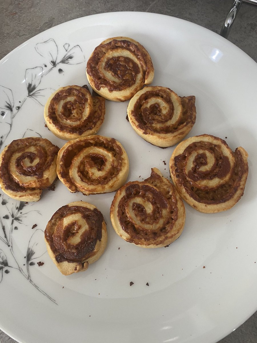 sjc5894's tweet photo. @Year4IJS Carys made some jam tarts Easter bunny style, and some marmite and cheese Pin wheels with the left over pastry. I’ve got to admit we did buy ready to roll pastry but we googled how it was made 🤦🏼‍♀️🤷🏼‍♀️😂 https://t.co/ElagP1svor