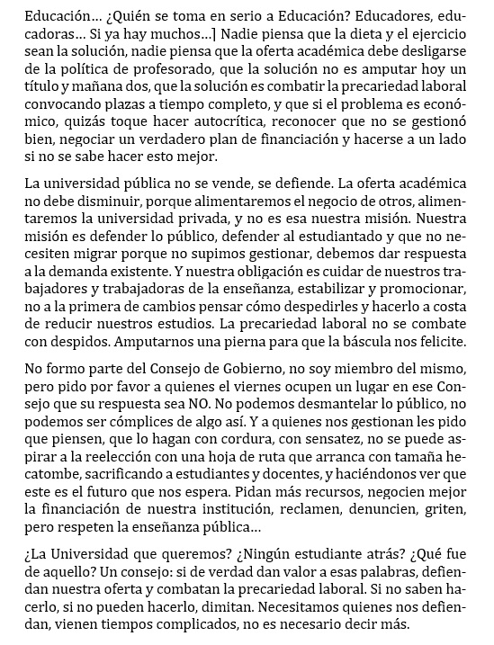 <a href="/UMU/">Universidad Murcia</a> La universidad pública se defiende, la precariedad laboral se combate -y no con despidos #NiUnGrupoMenosenEducación