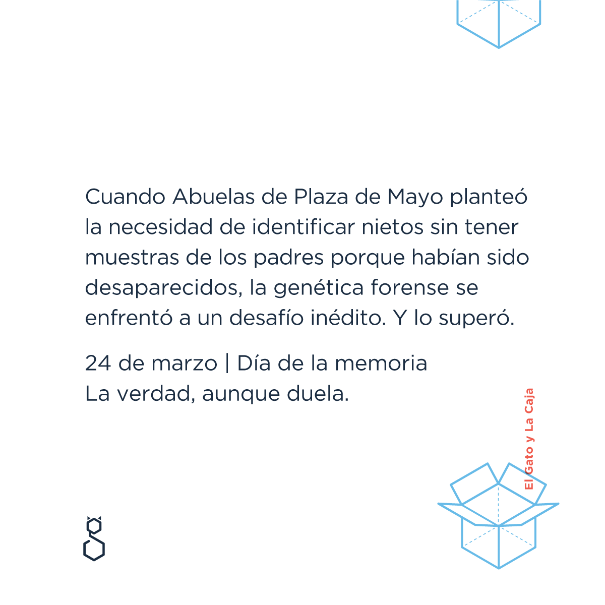 ElGatoyLaCaja's tweet photo. Una pregunta que nadie se había hecho nunca se convirtió en el mayor motor de la genética forense en la Historia. 

Gracias, Abuelas. https://t.co/wvI2QNX5tx