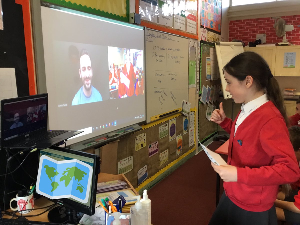 TJPrimary's tweet photo. Year 6 were lucky enough to chat with local councillor Dominic Skinner @libdomsona this afternoon in preparation for their campaigns to make a positive change in school #TJTopic https://t.co/p4FXevWVeK