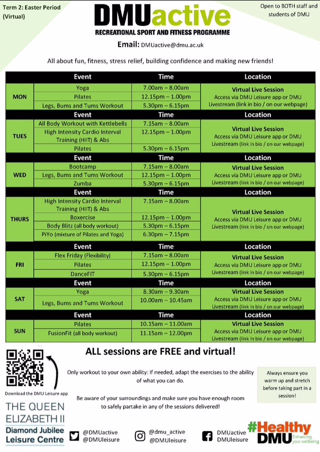 DMUactive's tweet photo. 💚 DMUactive Virtual Easter Offer 💚

There are 3️⃣ strands to our Easter offer, helping us to ensure we provide something for everyone 🙌

Take a look below to find out what the 3️⃣ strands are and what you can get involved with for free👇

#HealthyDMU https://t.co/2B1O3Yquyz