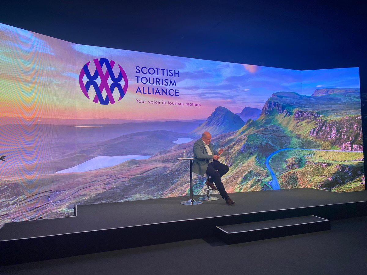 st_alliance's tweet photo. And it’s a wrap! One man left on a stage with a final message ‘We can be the world leaders in 21st century tourism’. Thank you all so much for joining us today. #STAConf https://t.co/0IwJ5iEbsL