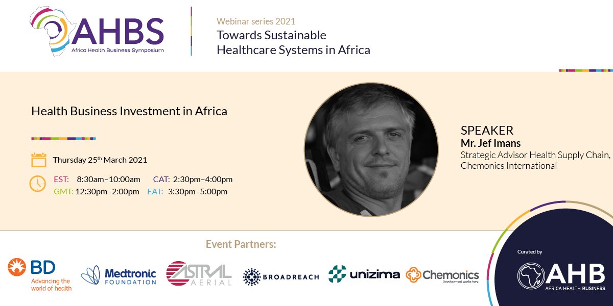 ImansJef's tweet photo. Attending the #AHBS2021 webinar series? I’ll be there tomorrow at 8:30 a.m. EDT/12:30 p.m. GMT to discuss affordability of #health commodities while uncovering market opportunities to stimulate access to capital. Register now https://t.co/dTEmCE6f2K @AHBSymposium @Chemonics https://t.co/Icb99yc5KE