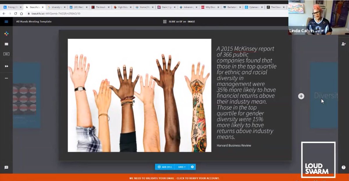 mistwire's tweet image. Day 3 #Python Web Conf Keynote "Redesigning the Tech Talent Pipeline" with @lcalvin65:
"Diversity fuels innovation - Public companies are 35% more likely to have above avg profit returns if they have a diverse workforce"
#PWC2021