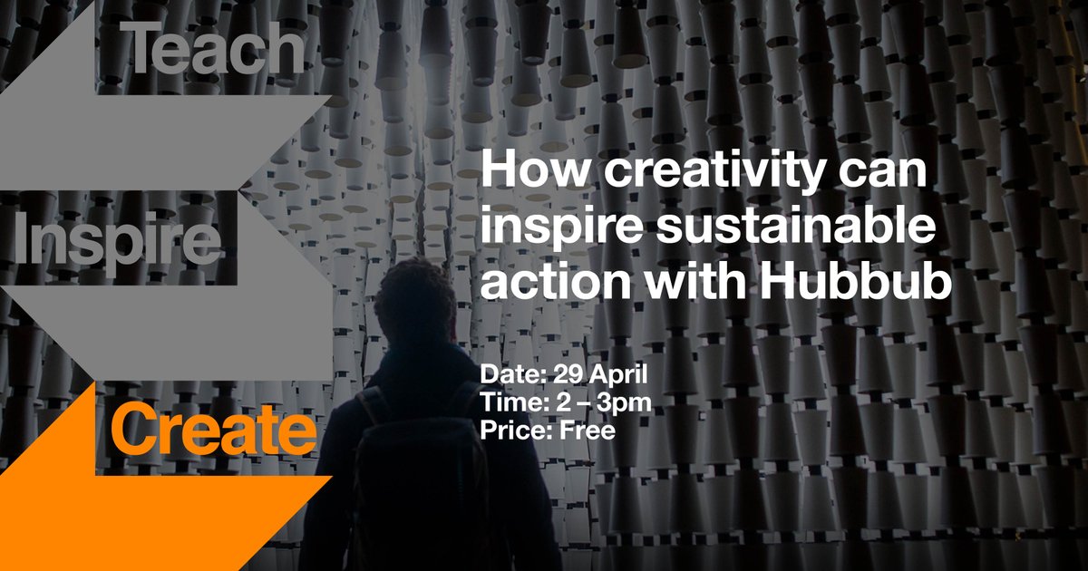 UALawardingbody's tweet photo. We are pleased to announce our second workshop in the #TeachInspireCreate21 series with @hubbubUK, an environmental charity with a difference. ♻️

29 April, 2 - 3pm, Book now: https://t.co/2uOO5GlqrR https://t.co/MpRuwWsLkL
