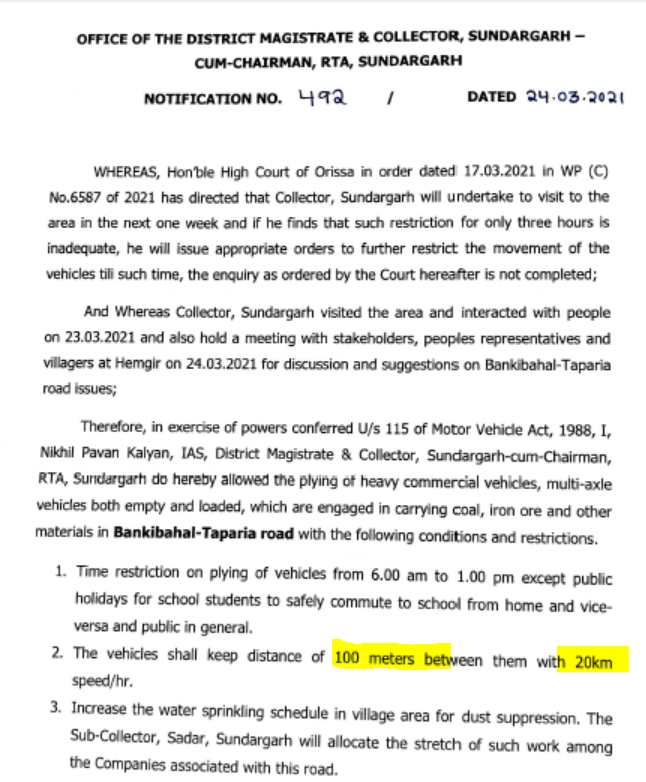 rickypadhan's tweet photo. Complete Violation of Point#2, this is happening same day after few hours of order by @DMSundargarh . God knows who will save this region. @spsundargarh @aajtak @CMO_Odisha @MoSarkar5T @PMOIndia https://t.co/3C699ObAne
