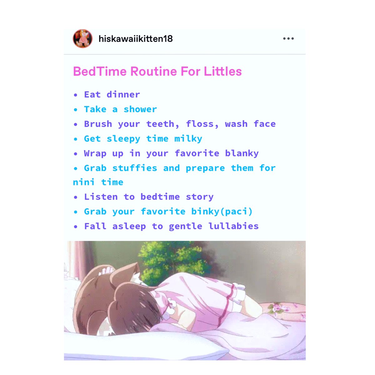 HisKawaiiKitten's tweet photo. Sleepy Time Routine💤💕
Taggies: #littlespace #coloring #sleepytime #sfwageregression #sfwaccount #sfwlittles #sfwlittlegirl #sfwcontent #agere #agereprincess #ageregressionsafeplace #ageregressioncommunity #ageressor #kawaii #kawaiiaesthetic #freetoedit https://t.co/gDxI6TdhHY