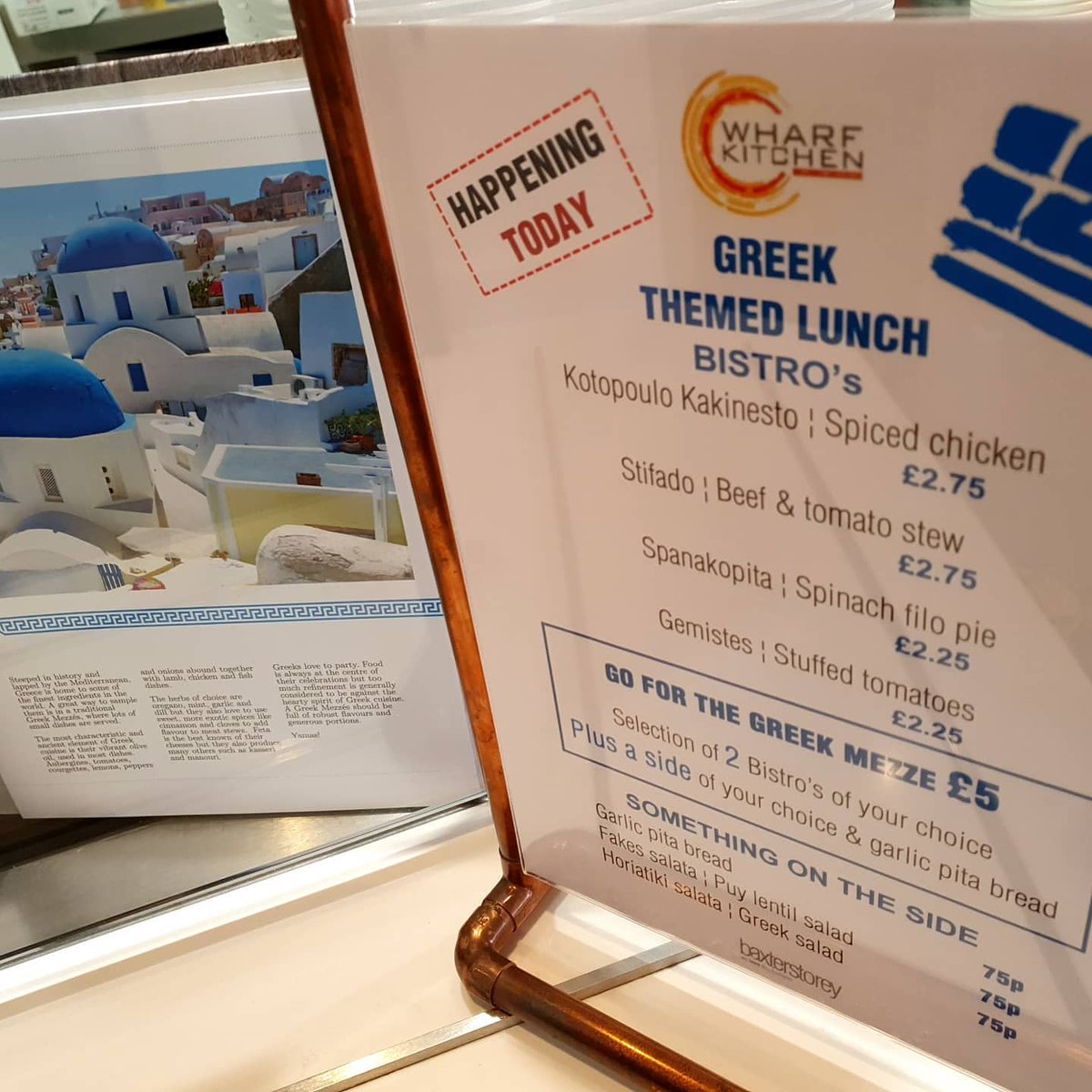 Wharf_Kitchen's tweet photo. What a π¬π· Greek π¬π· feast this was! π Our lunch menu for this Greek inspired lunch?π
#stifado #beefandtomatostew
#kotopoulokakinesto #spicedchicken
#spanakopita #spinachfilopie
#gemistes #stuffedtomatoesπ
#fakessalata #puylentilsalad
#horiatikisalata #greeksalad
@baxterstorey https://t.co/uqJyVkYLFx