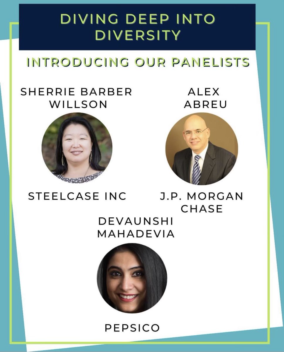 Happy Wednesday! Join FWIB tomorrow(3/25) from 5:30-7:00 as we welcome Google, Accenture, Aldi, J.P. Morgan Chase, PepsiCo, &amp; Steelcase for our Diving Deep Into Diversity event! Our panelists will lead a discussion on diversity in the workplace, and we cant wait to see you there!
