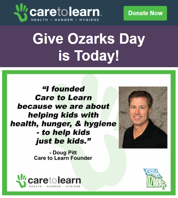 It's #GiveOzarks Day TODAY! If you'd like to support your local <a href="/CTLWillard/">CaretoLearn-Willard</a> chapter in the areas of health, hunger, &amp; hygiene find us at: causemomentum.org/projects/stude…