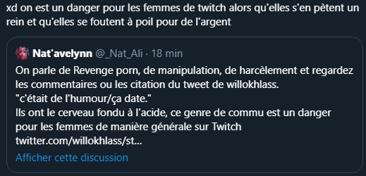 Twitter 上的 Nat Abi On Parle De Revenge Porn De Manipulation De Harcelement Et Regardez Les Commentaires Ou Les Citation Du Tweet De Willokhlass C Etait De L Humour Ca Date Ils Ont Le Cerveau Fondu A