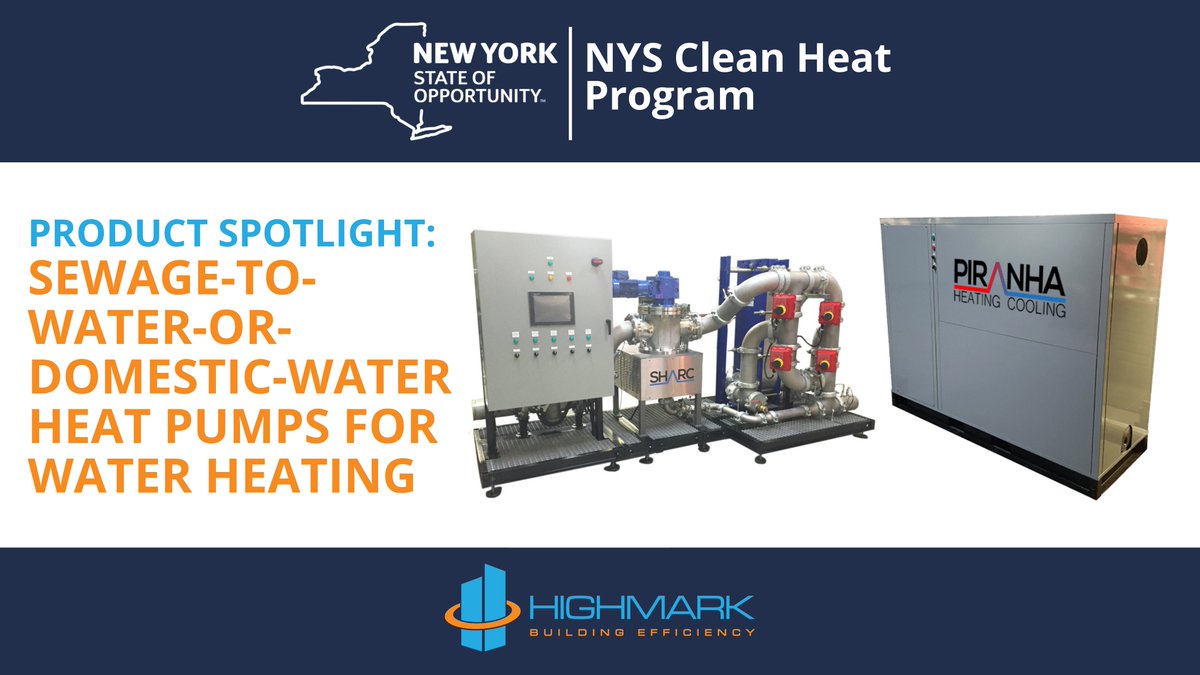#NYSCleanHeat product spotlight: #SHARC sewage-to-water-or-domestic-water #heatpumps qualifying for #ConEd #rebates. They transfer #energy from #wastewater to #water for #waterheating in #NYC’s temps: bit.ly/39bwguu #NYSERDA #NYS #CleanHeat #energyrecovery #cleanenergy
