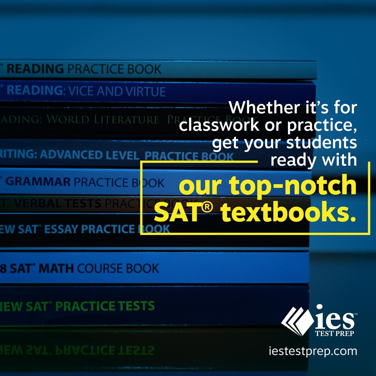 IESTESTPREP's tweet photo. Our publications include everything you need to ace your next test. Get them online now with a click on this link. https://t.co/qHm3gbrWOw
#ies #iespublications #distancelearning #virtuallearning #satonline https://t.co/hpr9EMcH42