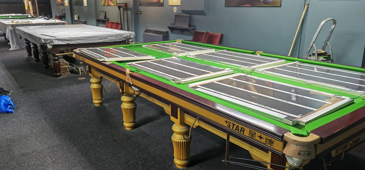 Hotwire147's tweet photo. Brand new @Hotwire147 snooker table heating system for @JohnAstley147 at @GatesheadSnook1 thank you very much mate 👍 https://t.co/neWJe4xAKq