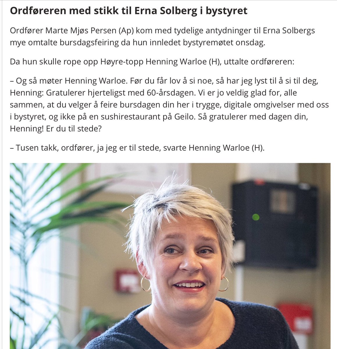 HWarloe's tweet image. FORDELEN MED digitale fjernmøter er at ingen egentlig vet hvor du befinner deg, rent fysisk. Så derfor svarte jeg kun «er tilstede». Man kan aldri vite med oss globetrottere i Høyre! 😂 @BA_no #beby