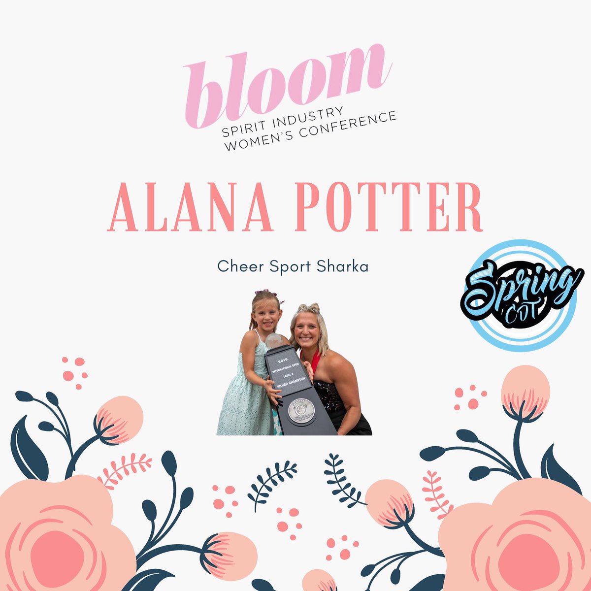 Spring CDT (@springcdt) on Twitter photo Our 1st BLOOM speaker is <a href="/potterlan/">Alana Potter</a> Co-Owner and Head Coach at the <a href="/CSSharks/">Cheer Sport Sharks</a> one of the worlds largest cheerleading gymโs! Our 1st BLOOM speaker is <a href="/potterlan/">Alana Potter</a> Co-Owner and Head Coach at the <a href="/CSSharks/">Cheer Sport Sharks</a> one of the worlds largest cheerleading gymโs!