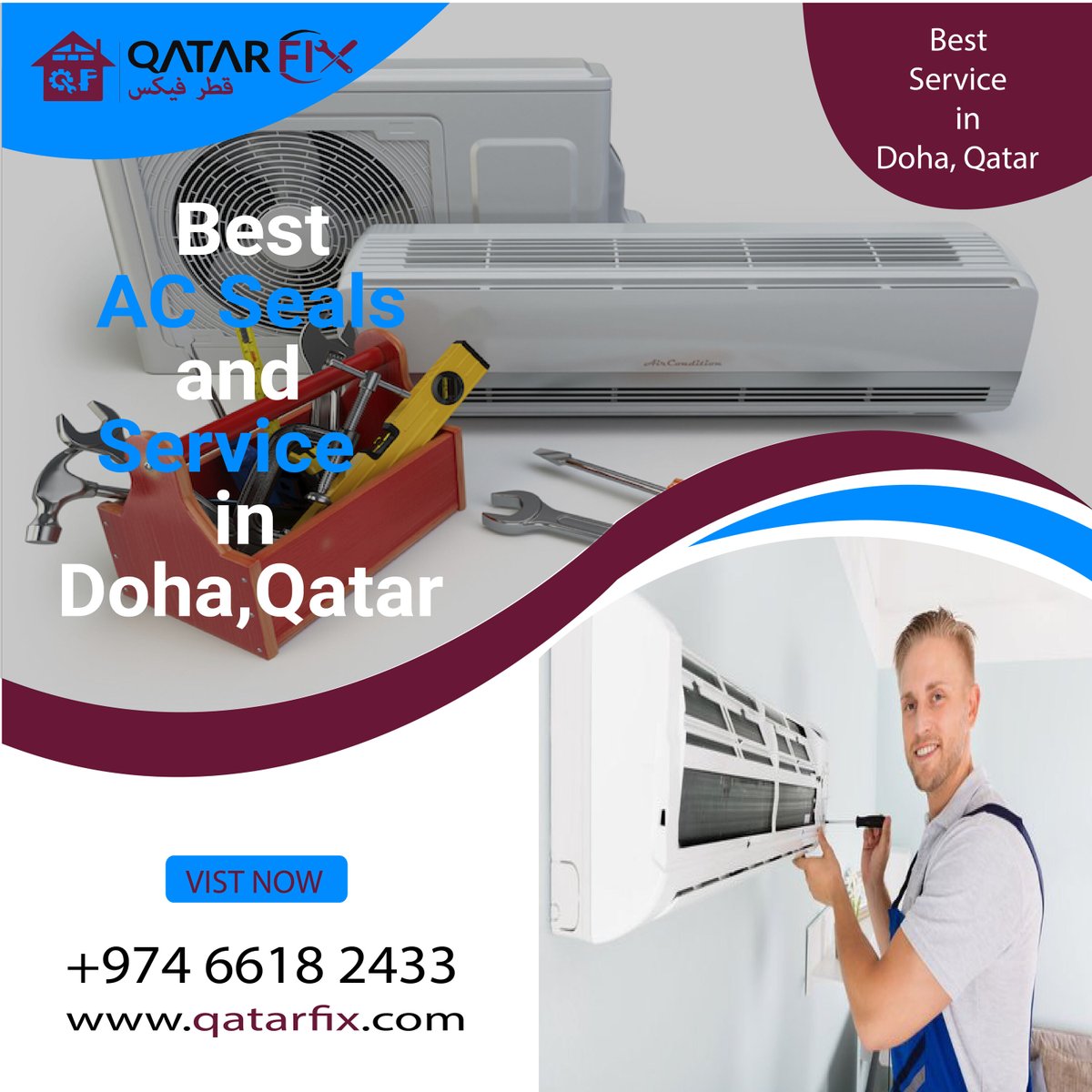 qatarfix's tweet photo. An air conditioner's filters, coils, and fins require regular service for the unit to function effectively and efficiently throughout its years of service.
Call Us: +974 6618 2433
Website: https://t.co/5ttWYwx5kW
#staysafe #acservice #acservices  #qatarfix #qatar #coronavirus https://t.co/qFPODY2Dgz