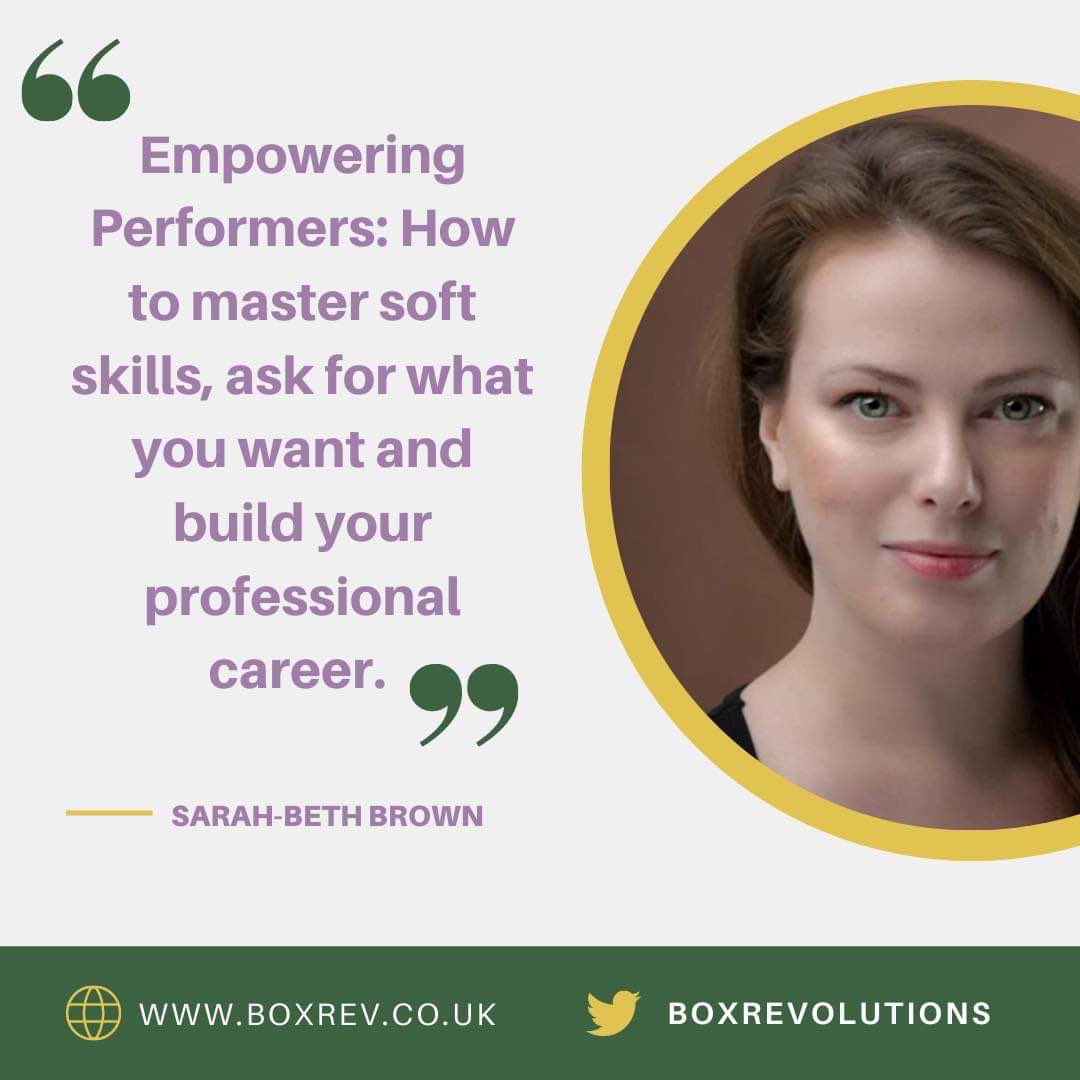 BOXRevolutions's tweet photo. Live from 14:00-16:00 today, Sarah-Beth Brown will be live on zoom with her #EmpoweringPerformers workshop! For both #actors and #performers to help define career goals and giving you the confidence to take the steps. Link provided in the comments section! https://t.co/zygTXZYdpy