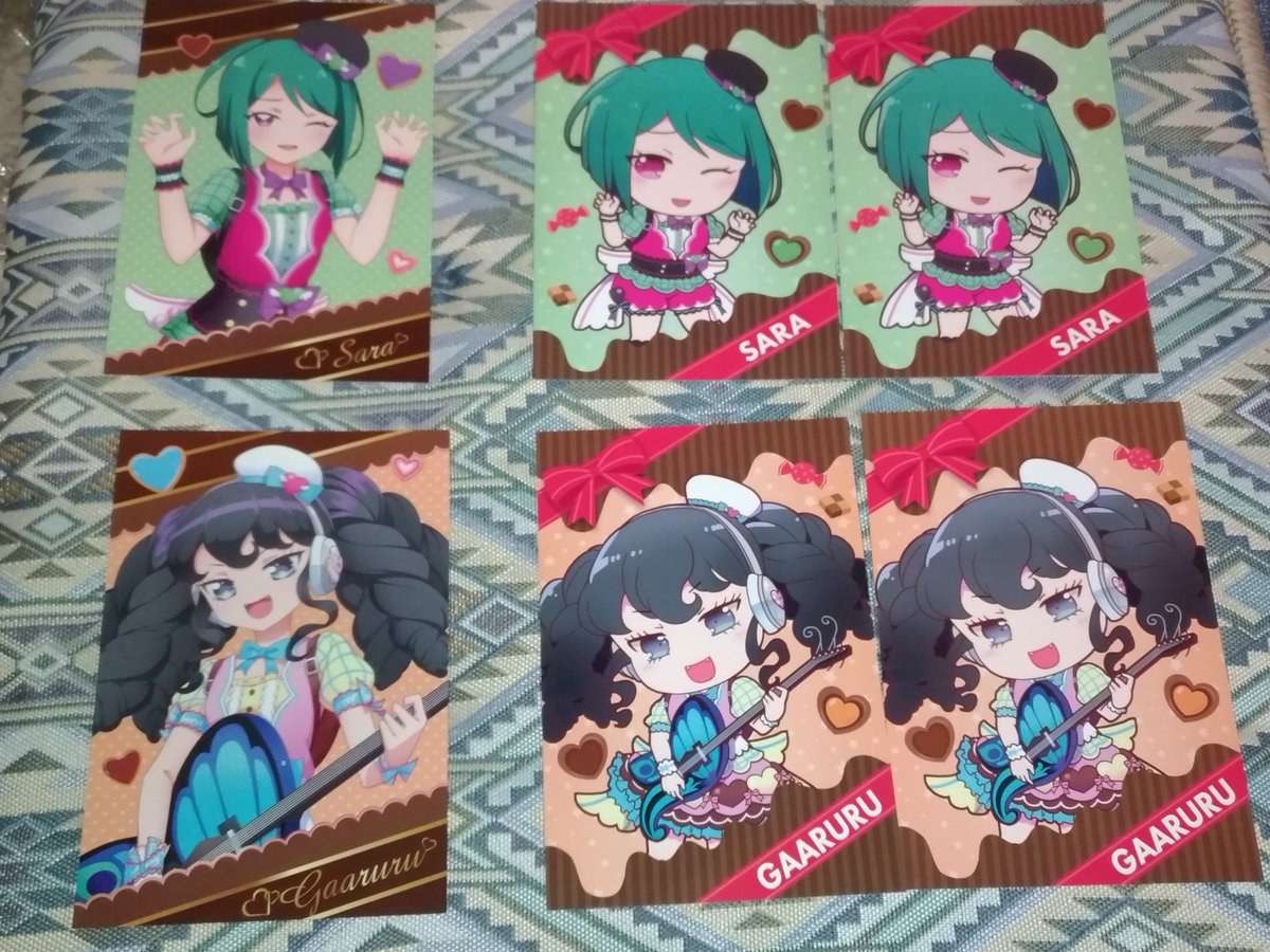 lemonlime_pri's tweet photo. @sasamimimin ガァルルちゃん、サラちゃんのポストカードが今手元にあるのはこんな感じです。
サラちゃんは何枚お求めでしょうか？ https://t.co/XdaKYRTlCj