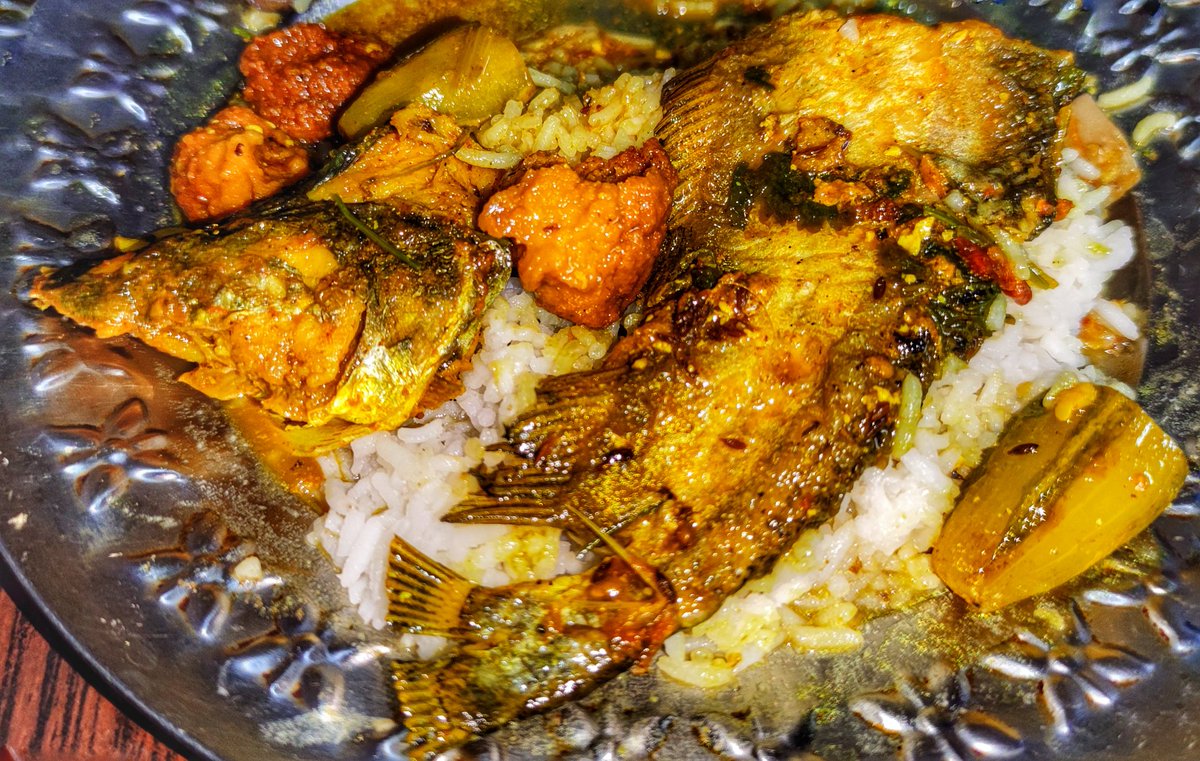 TelJhalMosla's tweet photo. আজকের মেনু Bhat, Echor dal, Boal Maacher Jhol potol o bori diya, Khoira maach bhaja and Neem Pata Bhaja 

Admin Post - Debayan Ghosh

#TelJhalMosla https://t.co/fxQTsQV9da