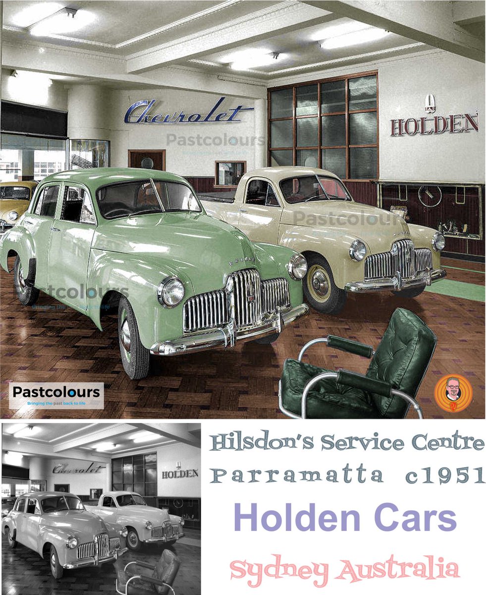 vasic_peter's tweet photo. Hillsden's Service Centre ;Parramatta Sydney c1951: FX Holdens, Colourised:
#holden #GMH #Fifties #Australia #Sydney #FX #FJ #Aussiecars #pastcolours #petervasic #photocolourisation https://t.co/Lx4jCdZOSf
