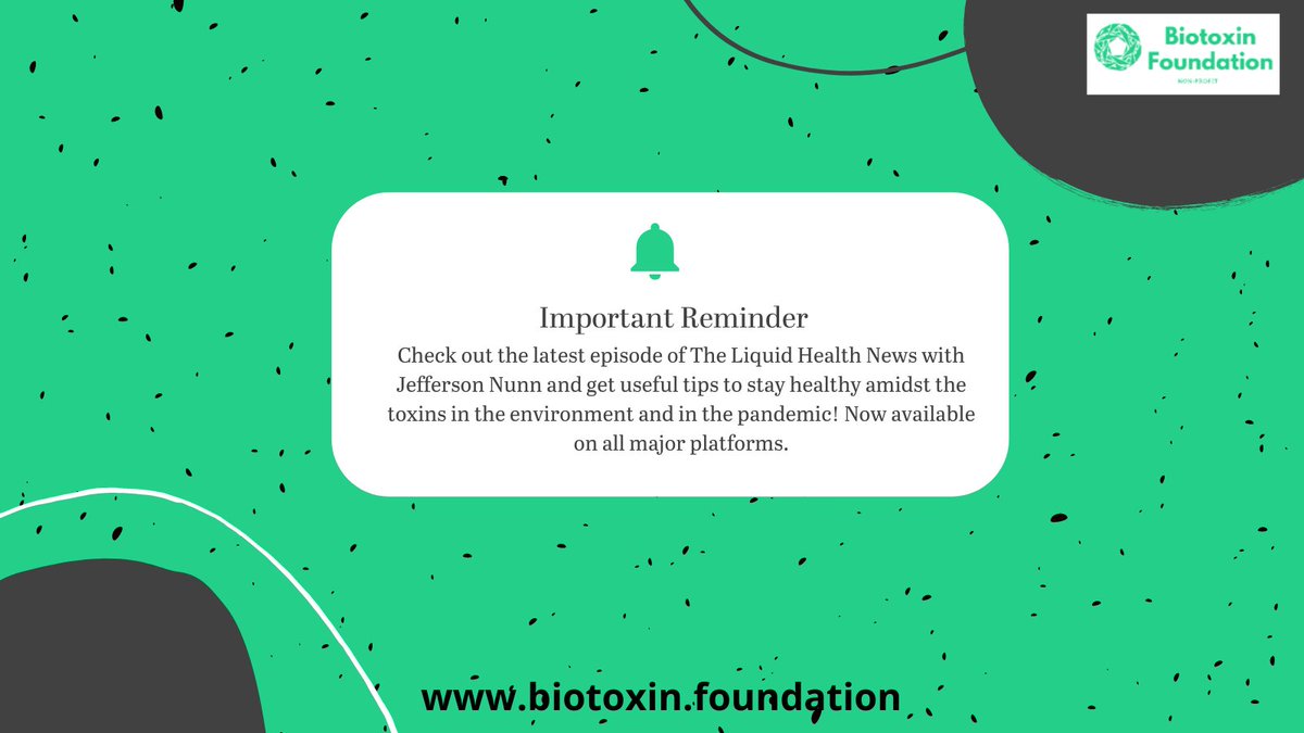 Biotoxin_Fdn's tweet photo. Check out the latest episode of #TheLiquidHealthNews with Jefferson Nunn. 
https://t.co/Q68QnAciJU: https://t.co/GKQ3grtKod
Apple Podcast: https://t.co/Cd0JnEWhee
Spotify: https://t.co/PO5IQZGtU0
Google Podcast:
https://t.co/ZTP8fkmarO
Amazon Music: https://t.co/EZLtEd3JaH https://t.co/zDIKZdlpNx