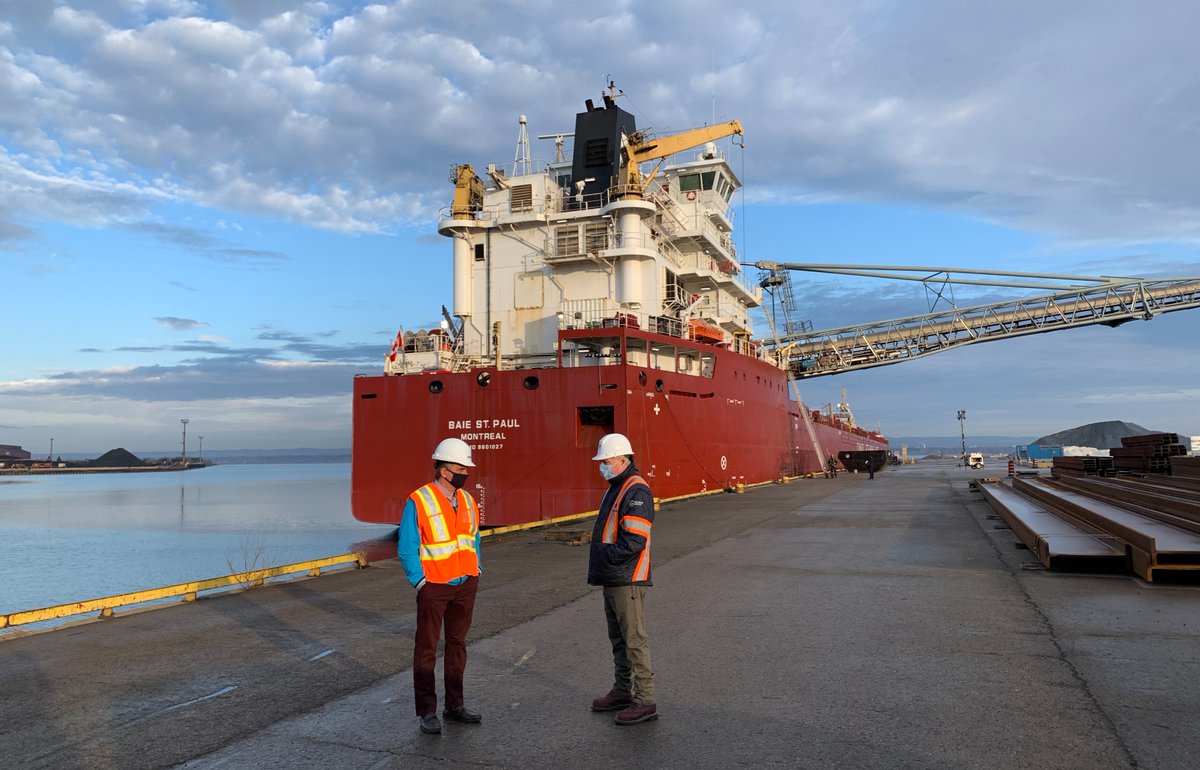 HOPAports's tweet photo. She’s here! @CSLships' Baie St. Paul brought in a load of gypsum to QSL at pier 26 this morning, kicking off the start of the 2021 shipping season at the Port of Hamilton. Full story here: https://t.co/0Sjd7tFIH6
#Portpics #HamOnt #BoatNerd #MarineShipping #CDNports #GreatLakes https://t.co/QwV9FAdrhV