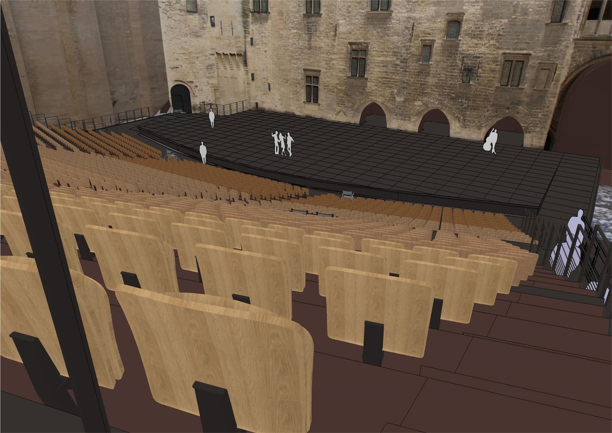 FestivalAvignon's tweet photo. | #FDA21 | EN DIRECT |
Toute belle et tout neuve, cette année une nouvelle installation scénique sera construite pour vous accueillir dans la #CourDHonneur du #PalaisDesPapes @PalaisDesPapes 
Rendez-vous du 5 au 25 juillet ! https://t.co/KVzBZXEjST