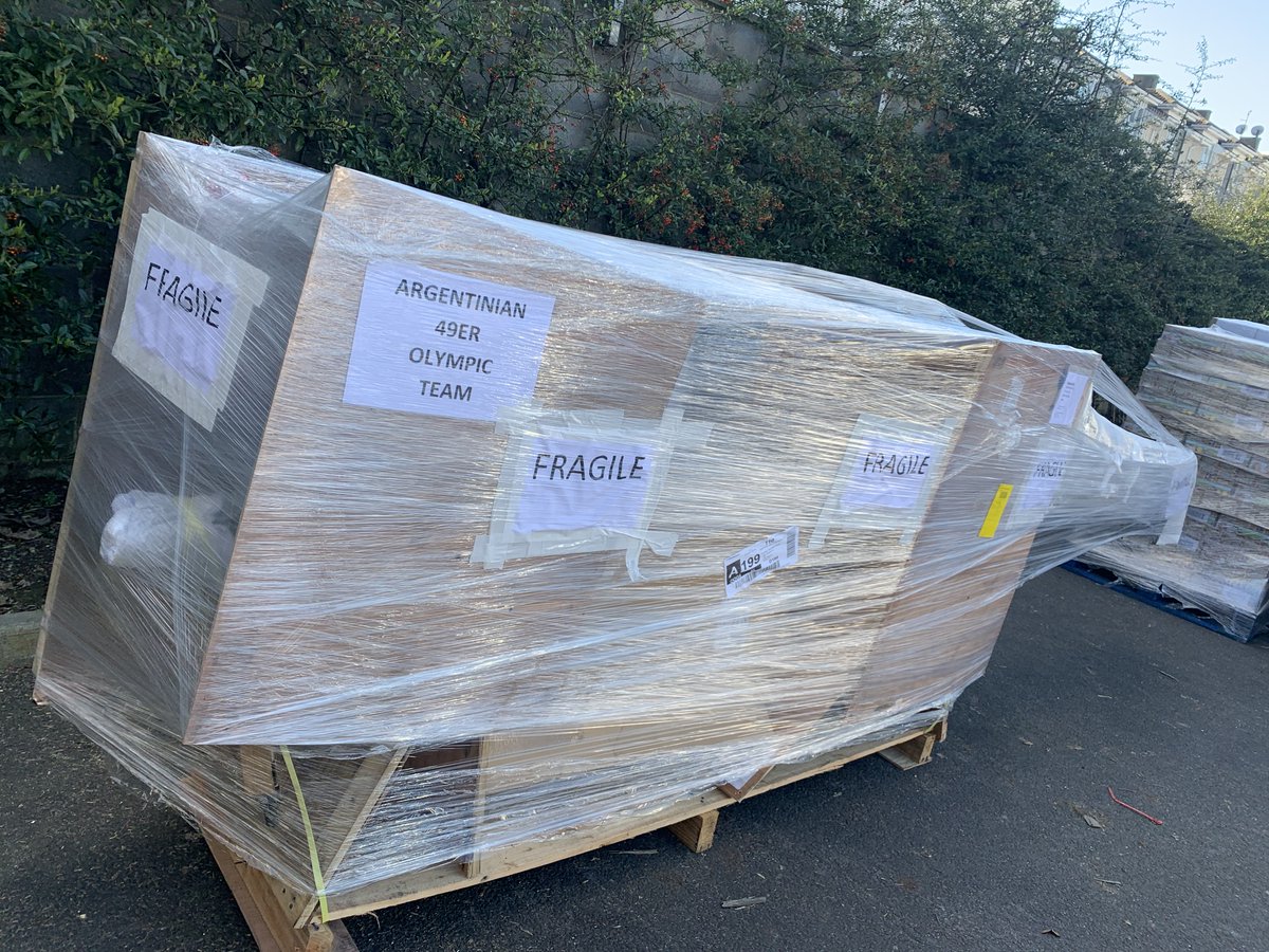 Another shipment today of Olympic boat parts out to Valencia. #shipping #valencia #olympics hylandshipping.ie/industry-solut…