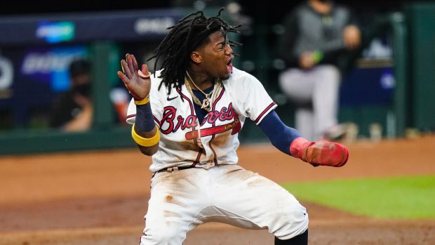 SportsTalkATL's tweet photo. With baseball season a week away, we are giving away a Ronald Acuña jersey. All you have to do is RT this and follow these accounts @IrleChase @cantguardjake @SportsTalkATLal and of course follow us. Winner will be chosen next week https://t.co/zRZU60pX7w