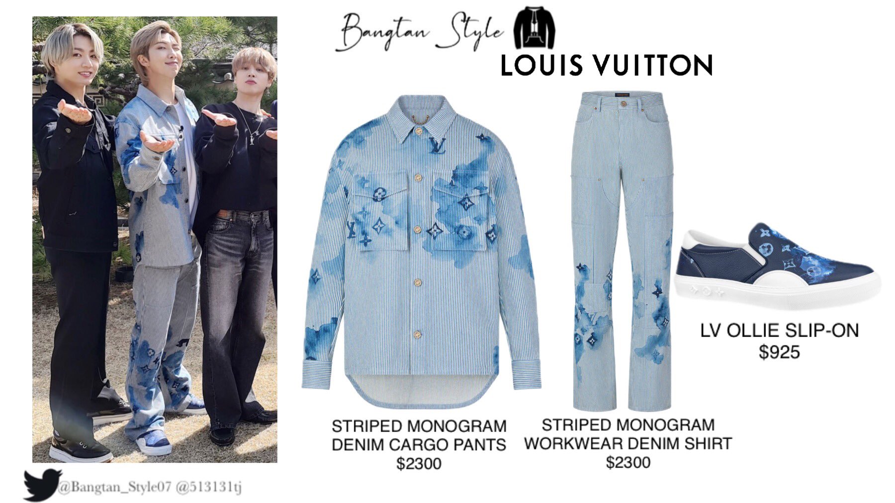 BTS Jin Workwear LV Denim Jacket