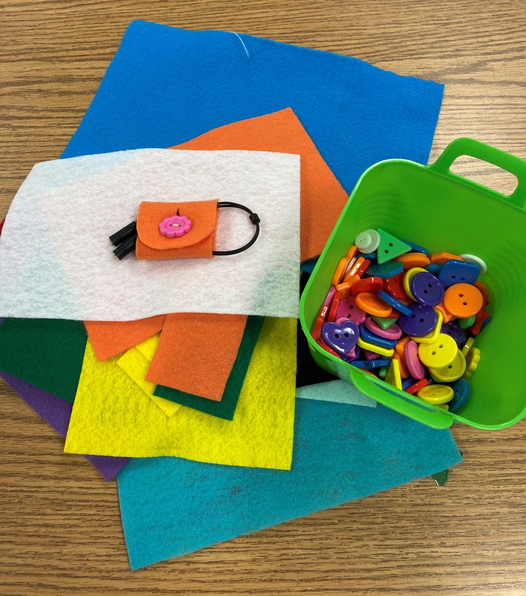 CMS Game of Life students practice their button sewing skill - a life skill - by creating a cord wrap.  We are BRIGHT as we #EagleUp grow and learn to be the best we can be! <a href="/CoachColn/">Bo Coln</a> <a href="/HSVk12/">Huntsville City Schools</a>