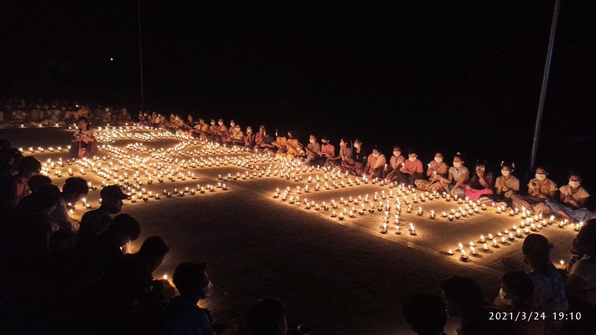 thintthawkaung's tweet photo. Night Strike in #Taesu Village, #WanDwin Township.
Illustration -WE SUPPORT CRPH
SILENCE REVOLUTION
#WhatsHappeningInMyanmar
#Mar24SilenceStrike https://t.co/lBQeKErozs