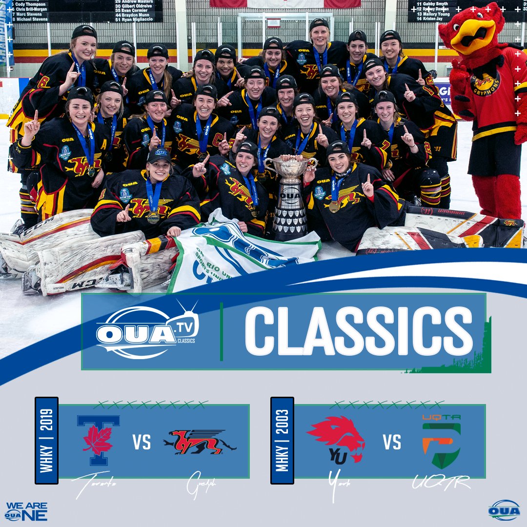 OUAsport's tweet photo. It's a wrap for #OUAClassics with this week's final #BannerSeason battles, but not before we relive two π teams taking gold amidst their programs' most impressive runs on the ice!
Enjoy these final entries tomorrow! πΊβͺ
π https://t.co/bJqqDNES46
#WeAreONE | #QuestForTheCup https://t.co/XMBOkv0EHR
