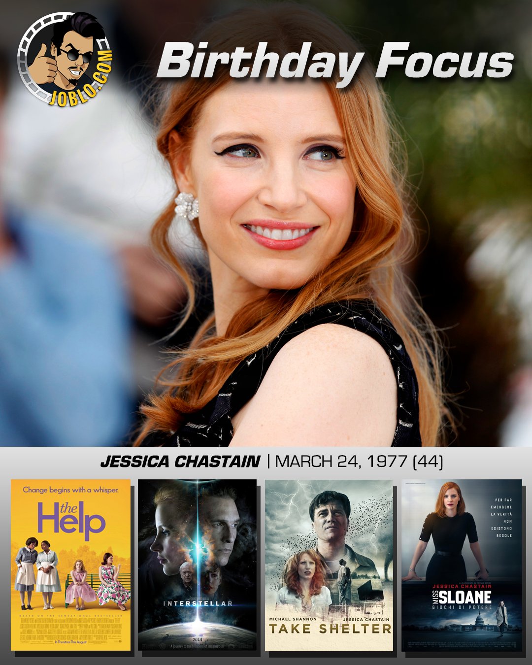 Wishing Jessica Chastain a very happy 44th birthday!

What is your favorite film role of hers? 